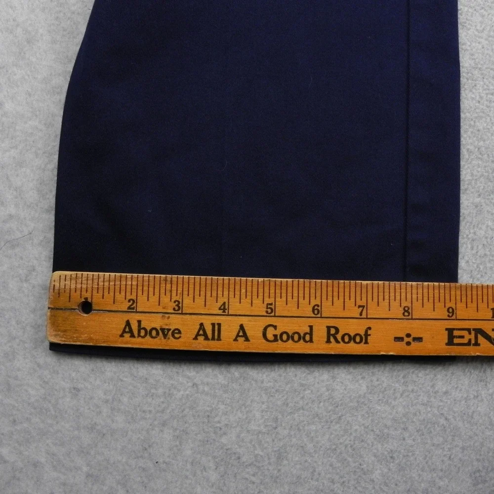 Roundree & Yorke TravelSmart Pants Mens 40x34 Classic Fit Navy Blue Chino Khaki
